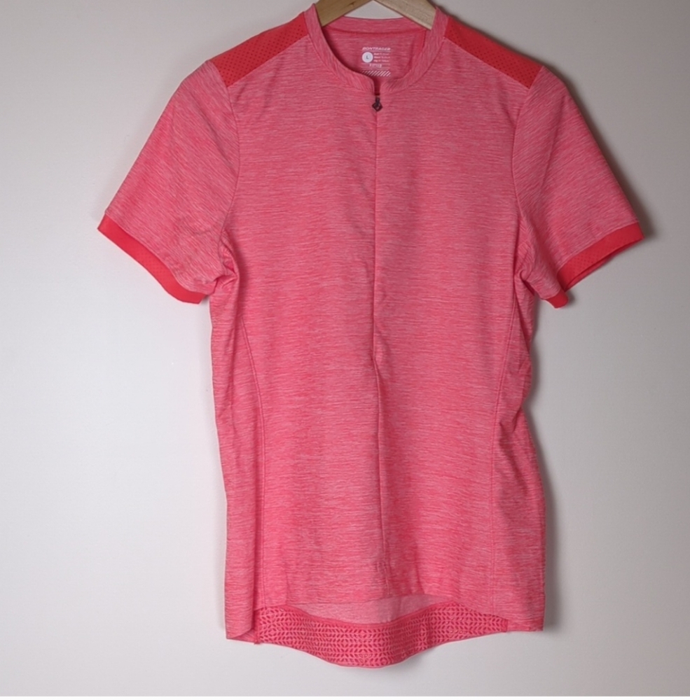 Bontrager Women's Pink Fitted Short Sleeve Polo Jersey (Size L)